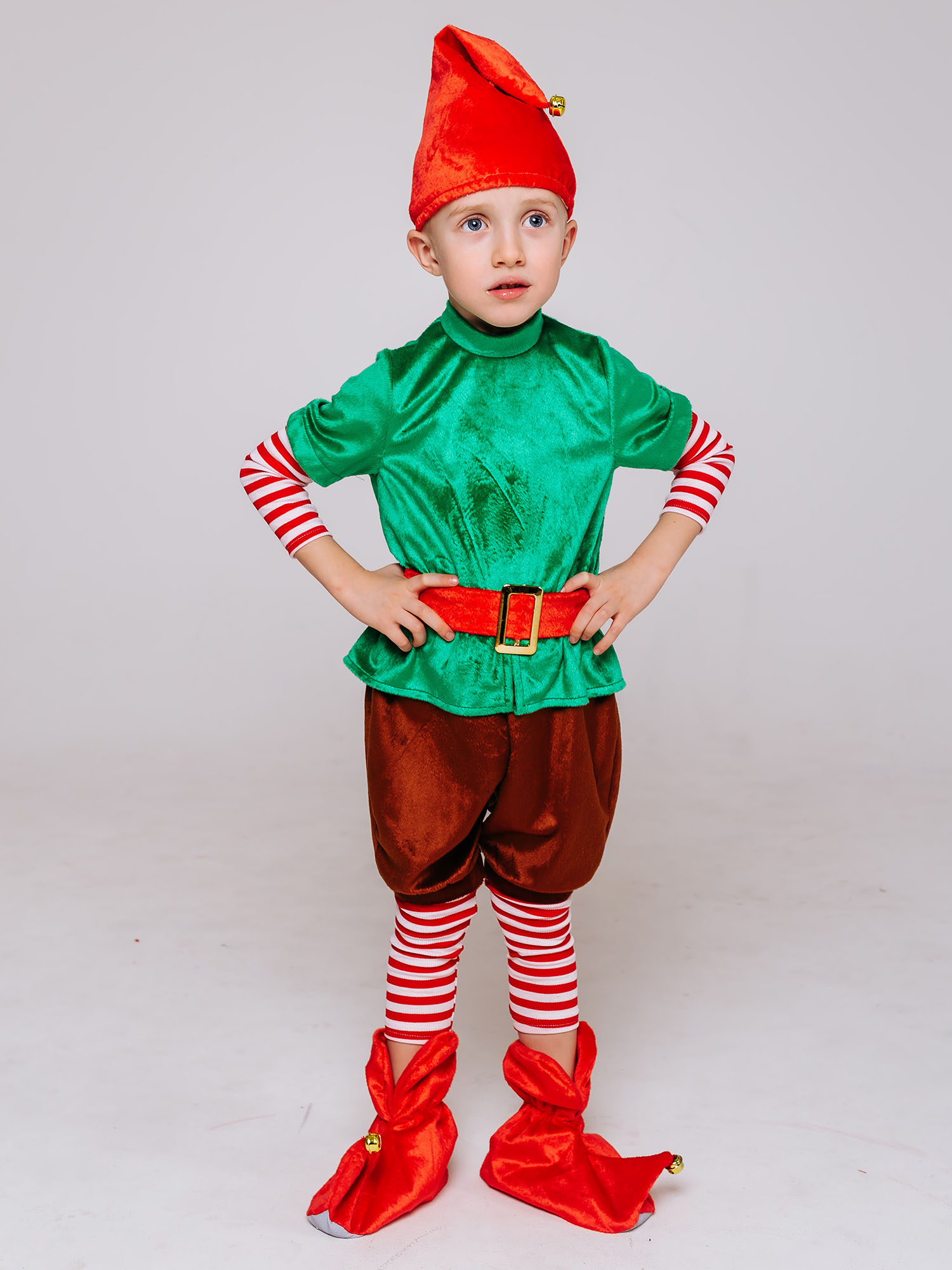 Детский карнавальный костюм Лесного гномика, возраст 4-9 лет - S 9920
